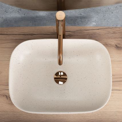 REA-U4000 - Aufsatzwaschbecken BELINDA 33x46,5 cm Keramik/Steinoptik