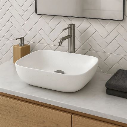 REA-U4001 - Lavabo à poser BELINDA 33,5x46,5 cm céramique/blanc mat
