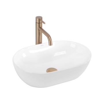 REA-U4330 - Aufsatzwaschbecken AMELIA 31x45 cm Keramik/glänzend weiß