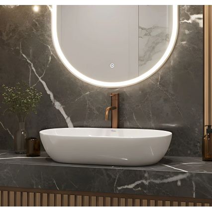 REA-U4331 - Lavabo da appoggio AMELIA 32,5x52 cm ceramica/bianco lucido