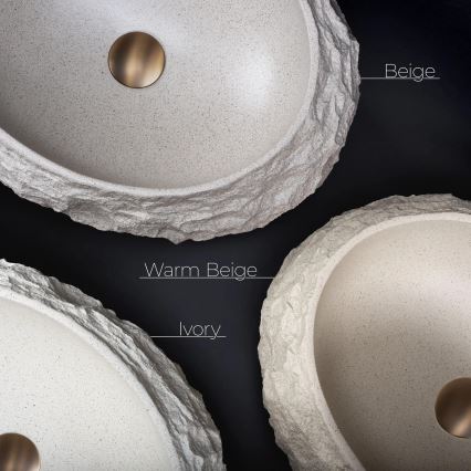 REA-U4332 - Vasque à poser MIKA 38x50 cm beige/gris/effet pierre
