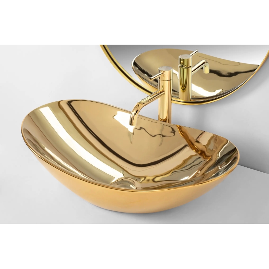 REA-U4545 - Vasque à poser ROYAL 36x60,5 cm céramique/doré