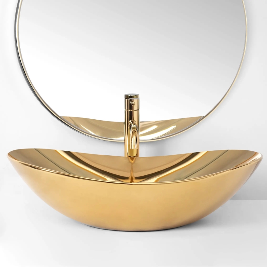 REA-U4545 - Vasque à poser ROYAL 36x60,5 cm céramique/doré