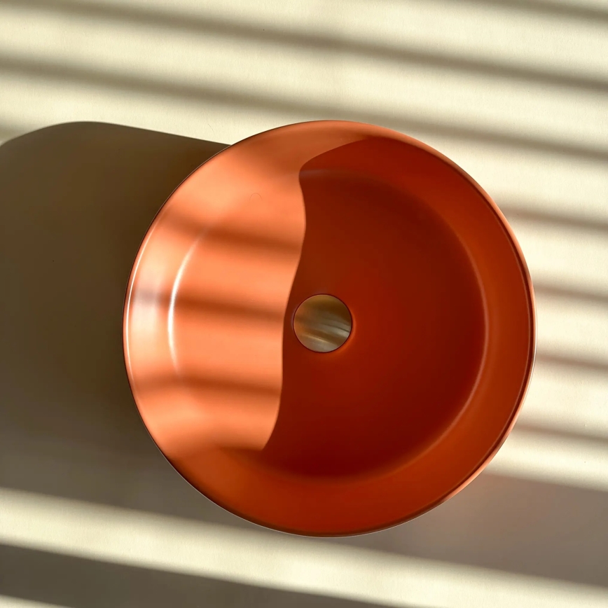 REA-U4566 - Vasque à poser SAMI Ø 37 cm céramique/orange mat