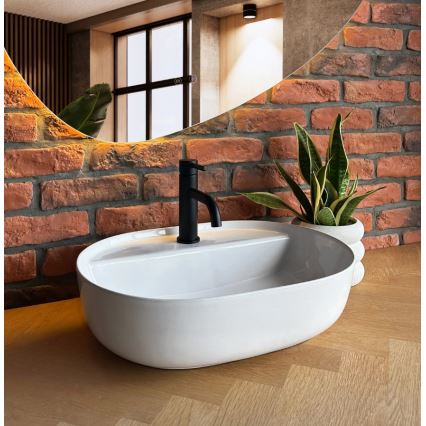 REA-U4620 - Vasque à poser AURA 38,5x50,5 cm céramique/blanc brillant