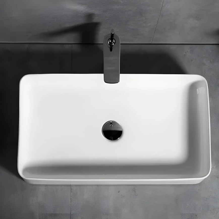 REA-U4800 - Aufsatzwaschbecken DENIS 35x61,5 cm Keramik/glänzend weiß