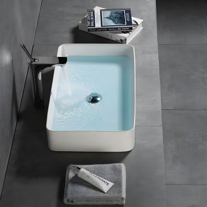 REA-U4800 - Aufsatzwaschbecken DENIS 35x61,5 cm Keramik/glänzend weiß