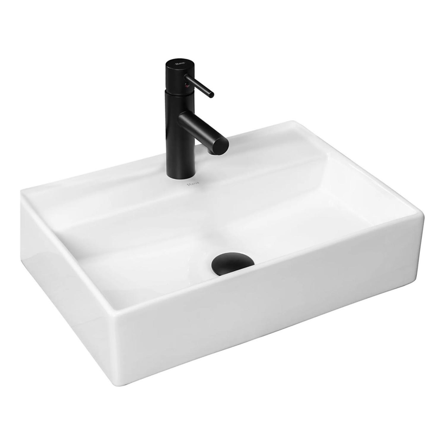 REA-U5000 - Aufsatzwaschbecken VALERIA 35,5x50,5 cm Keramik/glänzend weiß