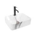 REA-U5052 - Aufsatzwaschbecken KELLY 38x49 cm Keramik/Weiß/Marmor-Dekor
