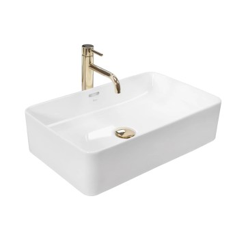 REA-U5055 - Lavabo da appoggio BERTA 35,5x56 cm ceramica/bianco lucido