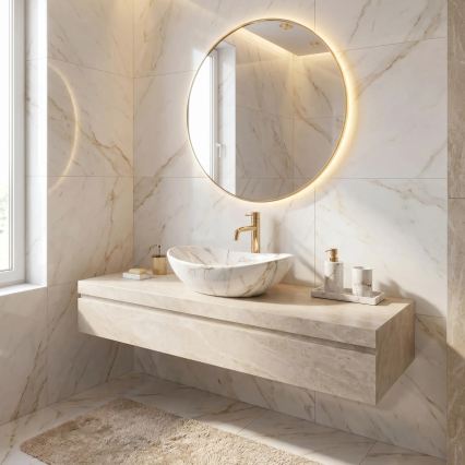 REA-U5063 - Lavabo da appoggio ROYAL MINI 30x47 cm ceramica/bianco/effetto pietra