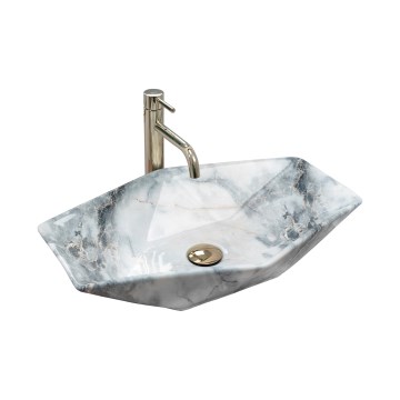 REA-U5602 - Aufsatzwaschbecken VEGAS 37x57 cm Keramik/Steinoptik