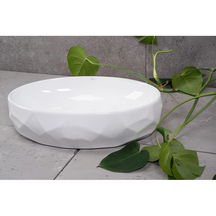 REA-U5660 - Vasque à poser MAYA 39x60 cm céramique/blanc brillant