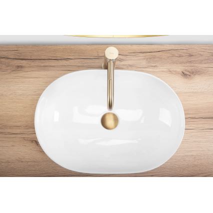 REA-U6022 - Lavabo da appoggio LISA 35x49 cm ceramica/bianco lucido