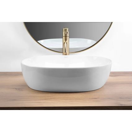 REA-U6022 - Lavabo da appoggio LISA 35x49 cm ceramica/bianco lucido