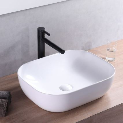REA-U6300 - Lavabo à poser MONA SLIM 40x50,5 cm céramique/blanc brillant