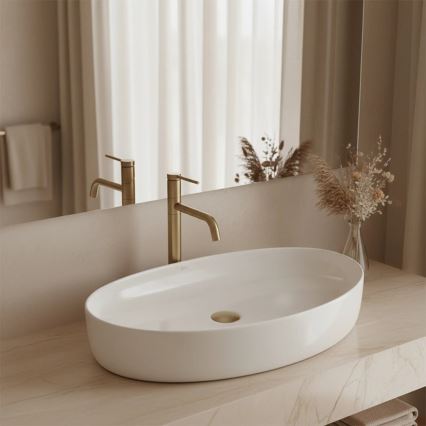 REA-U6371 - Aufsatzwaschbecken JOANA 40,5x65,5 cm Keramik/hochglänzend weiß