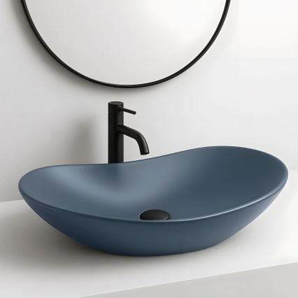 REA-U6373 - Aufsatzwaschbecken ROYAL 35,5x61,5 cm Keramik/Blau