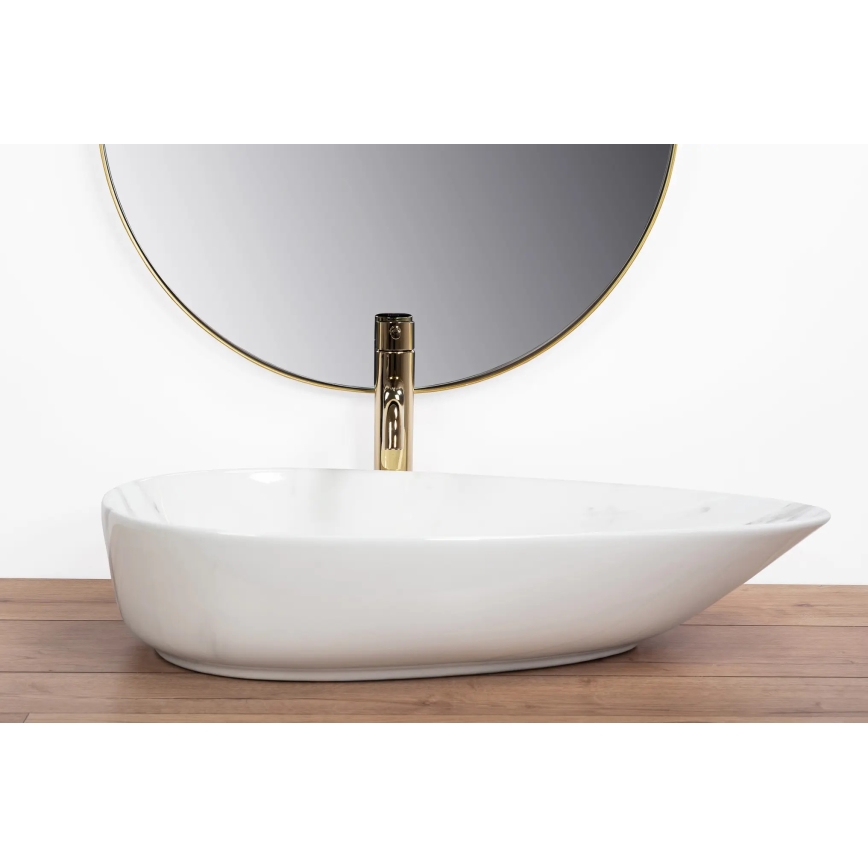 REA-U6501 - Aufsatzwaschbecken GRETA 40x65,5 cm Keramik/Steinoptik