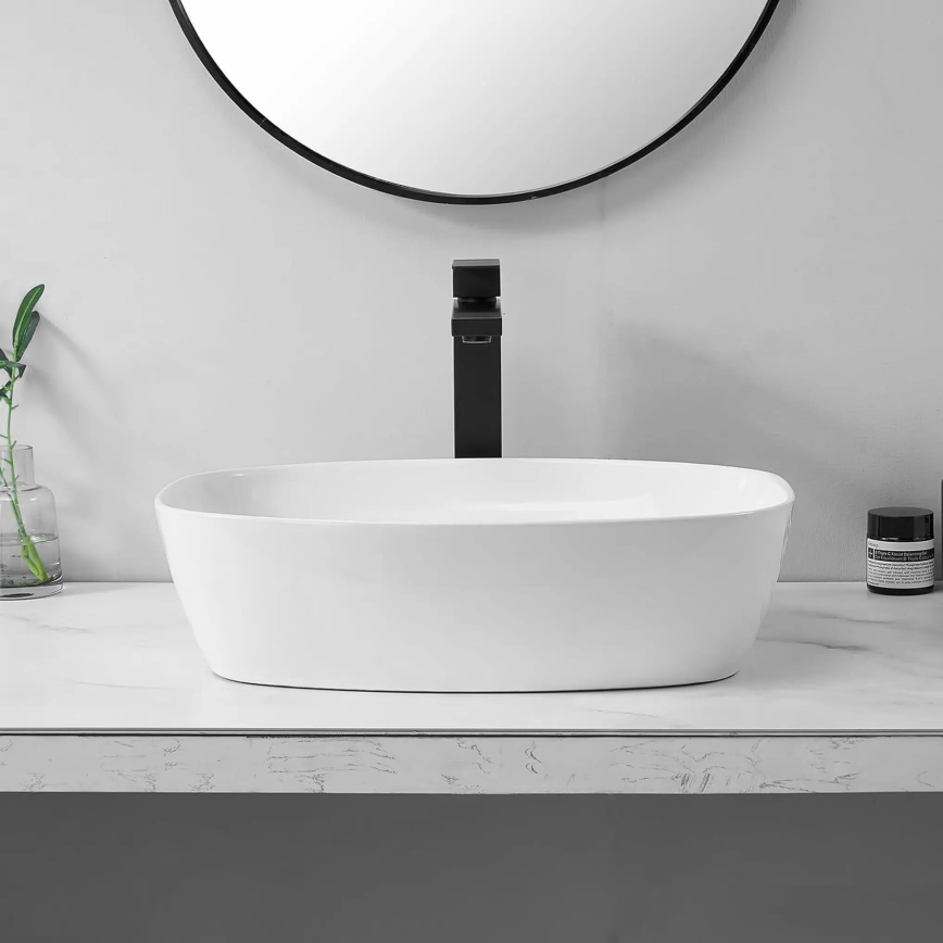 REA-U6616 - Aufsatzwaschbecken FREJA 39,5x51 cm Keramik/weiß