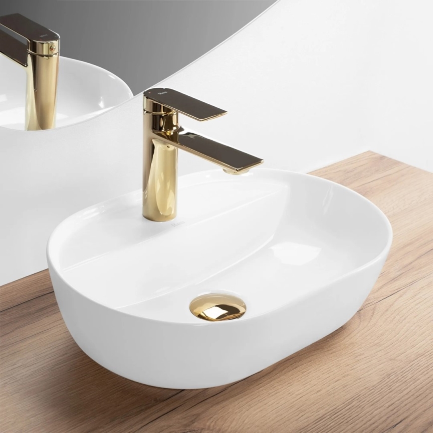 REA-U6617 - Vasque à poser AURA 30 x 42 cm, céramique / blanc brillant