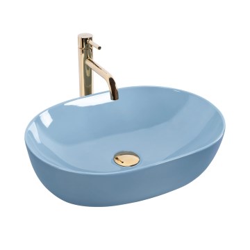REA-U6620 - Aufsatzwaschbecken LISA 35x49 cm Keramik/glänzend blau