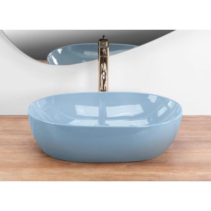 REA-U6620 - Vasque à poser LISA 35x49 cm céramique/bleu brillant