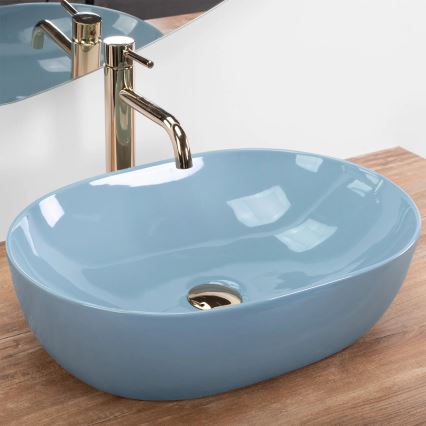 REA-U6620 - Vasque à poser LISA 35x49 cm céramique/bleu brillant