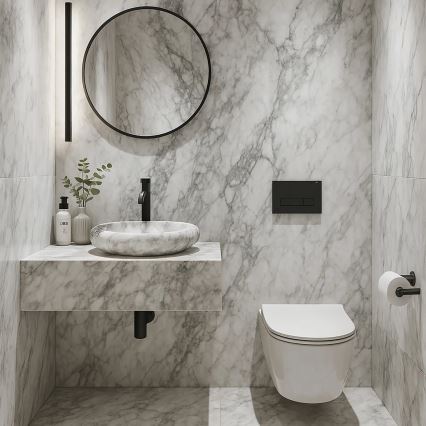 REA-U6651 - Lavabo à poser ROXY 31 x 49 cm céramique/gris/effet pierre