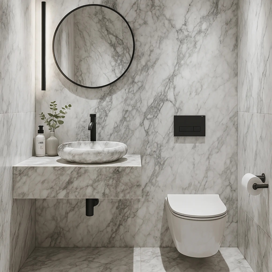 REA-U6651 - Lavabo à poser ROXY 31 x 49 cm céramique/gris/effet pierre