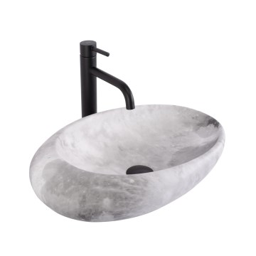 REA-U6651 - Vasque à poser ROXY 31x49 cm céramique/gris/effet pierre