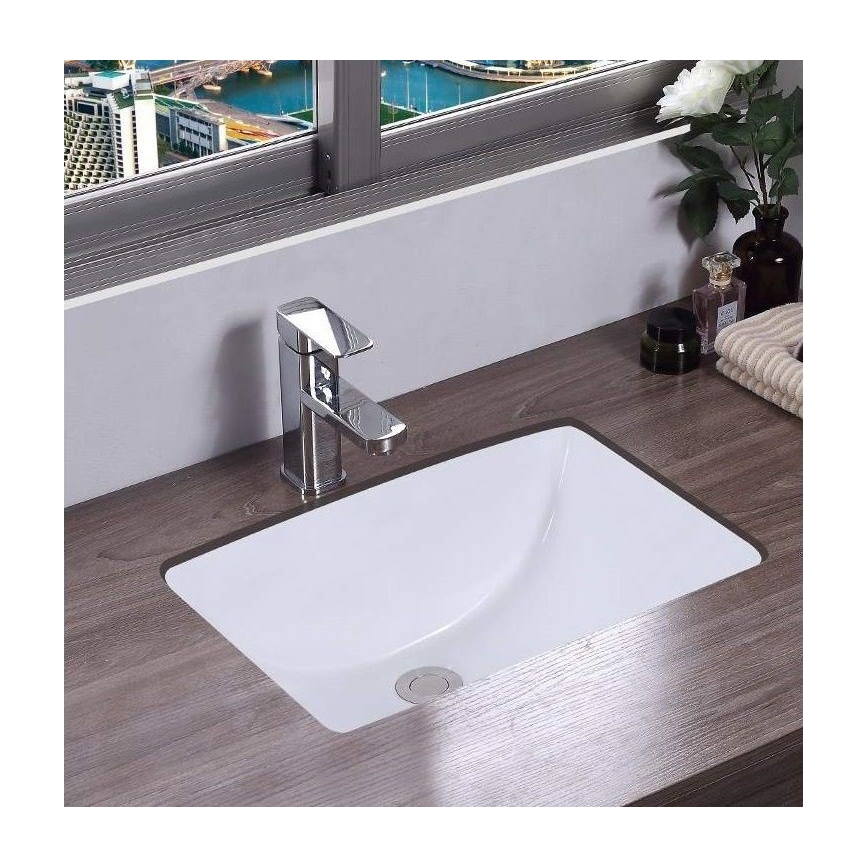 REA-U6653 - Lavabo encastré ADELA 33x46 cm céramique/blanc brillant