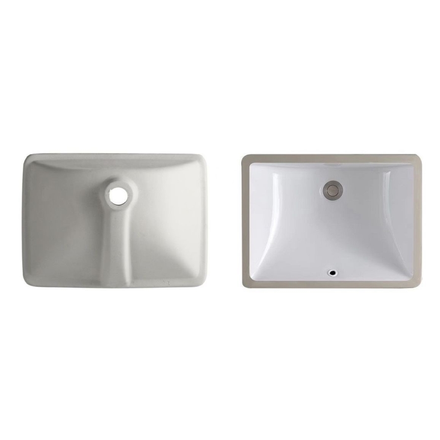 REA-U6653 - Lavabo encastré ADELA 33x46 cm céramique/blanc brillant