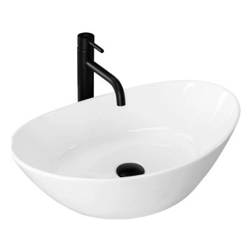 REA-U6801 - Lavabo da appoggio KATE 33,5x55,5 cm ceramica/bianco lucido