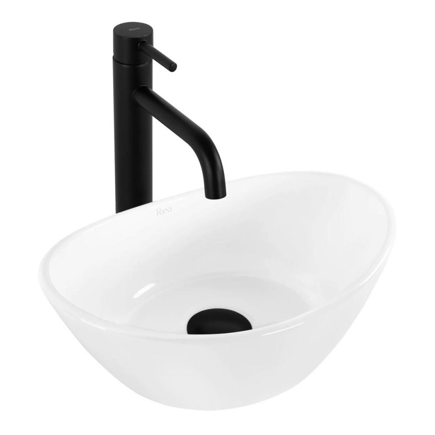 REA-U6803 - Aufsatzwaschbecken KATE 24,5x36,5 cm Keramik/glänzend weiß