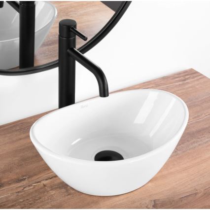 REA-U6803 - Aufsatzwaschbecken KATE 24,5x36,5 cm Keramik/glänzend weiß