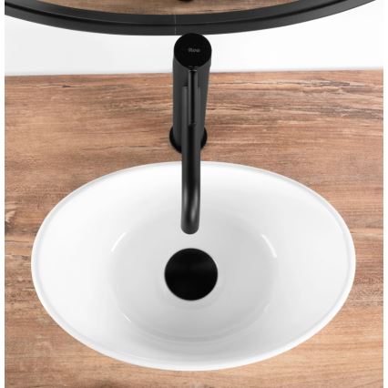 REA-U6803 - Lavabo à poser sur plan KATE 24,5x36,5 cm céramique/blanc brillant