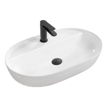 REA-U7900 - Lavabo da appoggio AURA 40,5x60,5 cm ceramica/bianco lucido