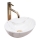 REA-U8014 - Lavabo da appoggio SOFIA MINI 27x34 cm in ceramica/decoro effetto marmo