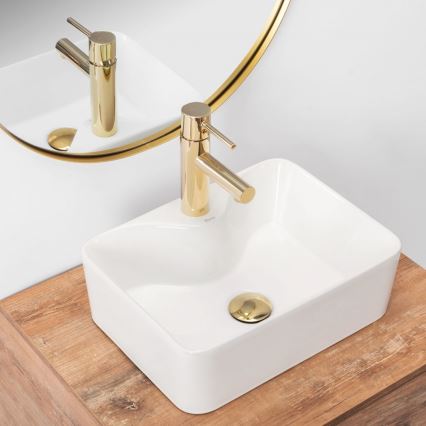 REA-U8196 - Lavabo da appoggio KELLY MINI 31x41 cm ceramica/bianco lucido