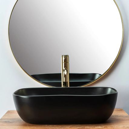REA-U8470 - Aufsatzwaschbecken BELINDA 33,5x46,5 cm Keramik/matt schwarz