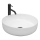 REA-U8493 - Lavabo da appoggio ELMA Ø 45 cm in ceramica, bianco lucido