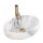 REA-U8567 - Lavabo da appoggio LINDA 34 x 48,5 cm in ceramica con finitura effetto marmo