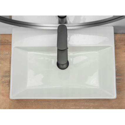 REA-U8701 - Lavabo da appoggio BONITA 36x51 cm ceramica/bianco lucido