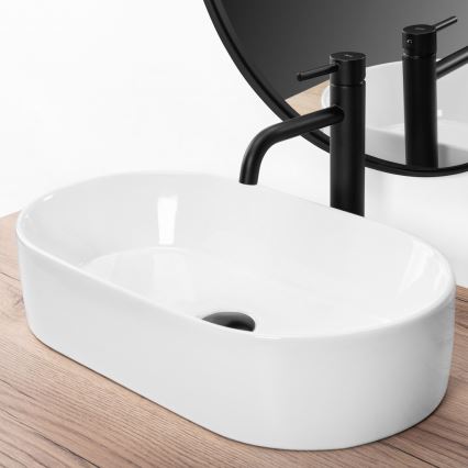 REA-U9108 - Vasque à poser LAYLA 30x53 cm céramique/blanc brillant