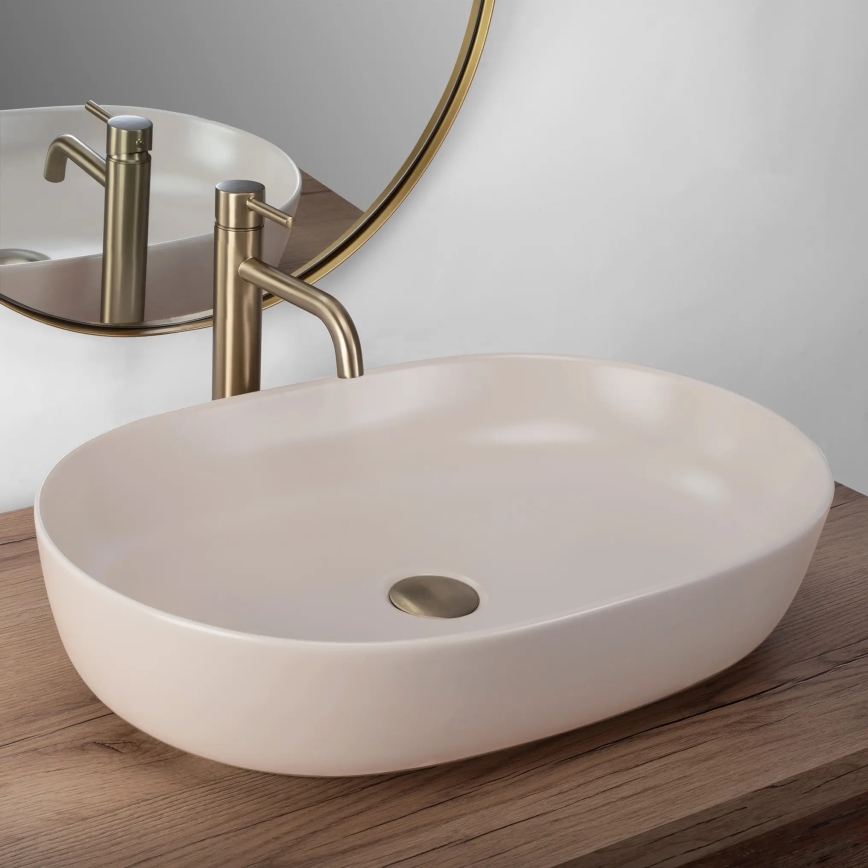 REA-U9655 - Aufsatzwaschbecken CLEO 41x60,5 cm Keramik/beige