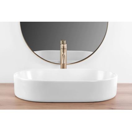 REA-U9657 - Lavabo da appoggio NADIA 38,5x61 cm ceramica/bianco opaco