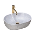 REA-U9889 - Aufsatzwaschbecken LARA 35x48,5 cm Keramik/grau/Steinoptik