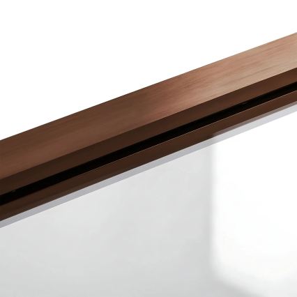 REA-W5696 - Paratia per vasca pieghevole AGAT 140x80 cm, finitura rame spazzolato/ vetro trasparente