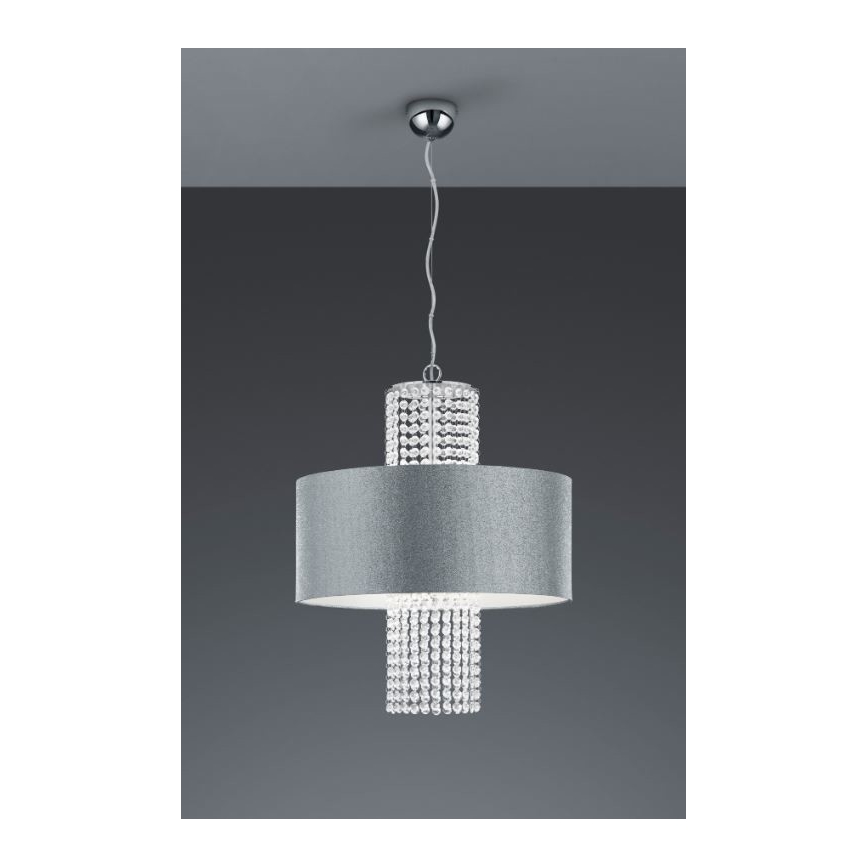 Reality - Hängeleuchte KING 3xE14/28W/230V silber